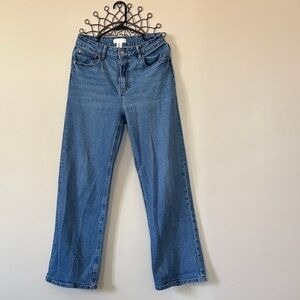 H&M Women's wide-Leg high Blue Jeans